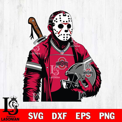 Ohio State Buckeyes Jason Voorhees Horror 2 Svg Eps Dxf Png File, NCAA svg, Digital Download, Instant Download