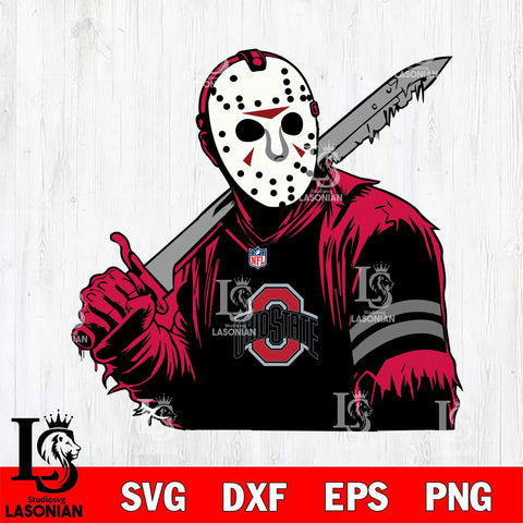 Ohio State Buckeyes Jason Voorhees Horror 7 Svg Eps Dxf Png File, NCAA svg, Digital Download, Instant Download