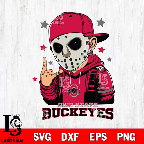 Ohio State Buckeyes Jason Voorhees Horror 9 Svg Eps Dxf Png File, NCAA svg, Digital Download, Instant Download