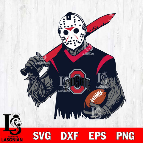 Ohio State Buckeyes Jason Voorhees Horror Halloween 2 Svg Eps Dxf Png File, NCAA svg, Digital Download, Instant Download