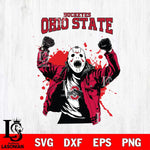 Ohio State Buckeyes Jason Voorhees Horror Halloween 3 Svg Eps Dxf Png File, NCAA svg, Digital Download, Instant Download