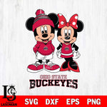 Ohio State Buckeyes Mickey Minnie Mouse Cute Football Svg Eps Dxf Png File, NCAA svg , File Cut , Digital Download , Instant Download, Cut Svg Files