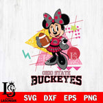 Ohio State Buckeyes Minnie Mouse Sport SVG DXF EPS PNG FILE, NCAA File Cut,Digital Download,Instant Download