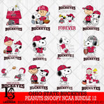 Ohio State Buckeyes Peanuts Snoopy Player NCAA Bundle 12 SVG DXF EPS PNG FILE,Snoopy File Cut, bundle NCAA Digital Download,Instant Download, Silhouette