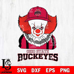 Ohio State Buckeyes Pennywise Horror Sport 10 Svg Eps Dxf Png File, Digital Download
