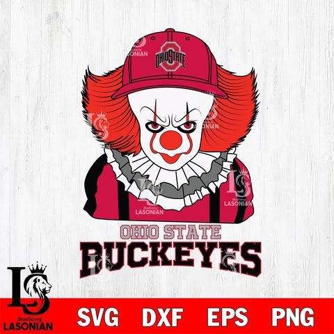 Ohio State Buckeyes Pennywise Horror Sport 10 Svg Eps Dxf Png File, Digital Download