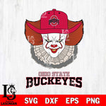 Ohio State Buckeyes Pennywise Horror Sport 12 Svg Eps Dxf Png File, Digital Download
