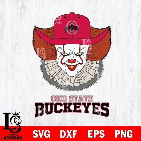 Ohio State Buckeyes Pennywise Horror Sport 12 Svg Eps Dxf Png File, Digital Download
