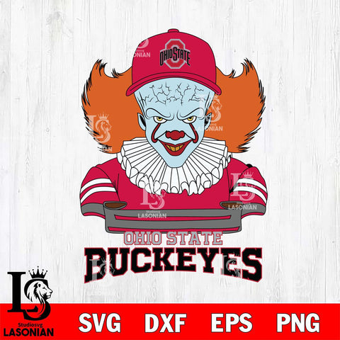 Ohio State Buckeyes Pennywise Horror Sport 2 Svg Eps Dxf Png File, Digital Download
