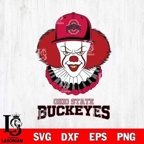 Ohio State Buckeyes Pennywise Horror Sport 4 Svg Eps Dxf Png File, Digital Download