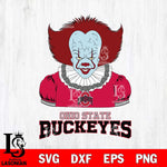 Ohio State Buckeyes Pennywise Horror Sport 5 Svg Eps Dxf Png File, Digital Download