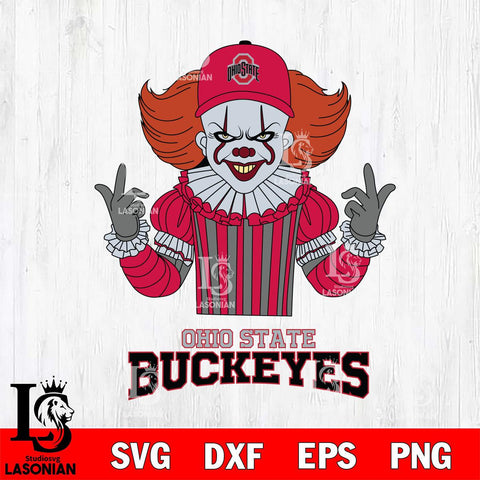 Ohio State Buckeyes Pennywise Horror Sport 8 Svg Eps Dxf Png File, Digital Download