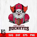 Ohio State Buckeyes Pennywise Horror Sport 9 Svg Eps Dxf Png File, Digital Download