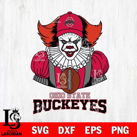 Ohio State Buckeyes Pennywise Horror Sport 9 Svg Eps Dxf Png File, Digital Download