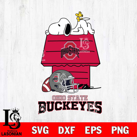 Ohio State Buckeyes Snoopy Chill Football SVG DXF EPS PNG FILE,Snoopy File Cut, NCAA Digital Download,Instant Download,Christmas Silhouette