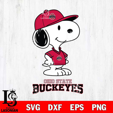 Ohio State Buckeyes Snoopy Football sport SVG DXF EPS PNG FILE,Snoopy File Cut, NCAA Digital Download,Instant Download,Christmas Silhouette