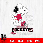 Ohio State Buckeyes Snoopy If you dont like kiss SVG DXF EPS PNG FILE,Snoopy File Cut, NCAA Digital Download,Instant Download,Christmas Silhouette