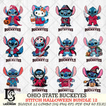 Ohio State Buckeyes Stitch Horror Bundle 12 SVG Svg Eps Dxf Png File, NCAA svg, Digital Download, Instant Download