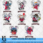 Ohio State Buckeyes Stitch Horror Halloween Bundle NCAA Svg Eps Dxf Png File, Digital Download, Instant Download