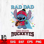 Ohio State Buckeyes Stitch Rad Dad SVG DXF EPS PNG FILE, NCAA File Cut,Digital Download,Instant Download