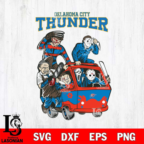 Oklahoma City Thunder Jason Voorhees Horror 10 Svg Eps Dxf Png File, NBA svg, Digital Download, Instant Download