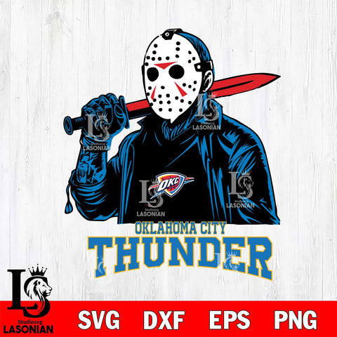 Oklahoma City Thunder Jason Voorhees Horror 12 Svg Eps Dxf Png File, NBA svg, Digital Download, Instant Download