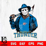 Oklahoma City Thunder Jason Voorhees Horror 13 Svg Eps Dxf Png File, NBA svg, Digital Download, Instant Download