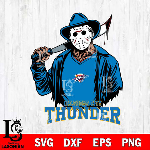 Oklahoma City Thunder Jason Voorhees Horror 13 Svg Eps Dxf Png File, NBA svg, Digital Download, Instant Download