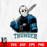 Oklahoma City Thunder Jason Voorhees Horror 7 Svg Eps Dxf Png File, NBA svg, Digital Download, Instant Download