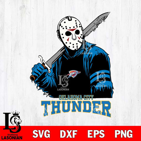 Oklahoma City Thunder Jason Voorhees Horror 7 Svg Eps Dxf Png File, NBA svg, Digital Download, Instant Download