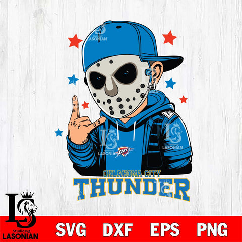 Oklahoma City Thunder Jason Voorhees Horror 9 Svg Eps Dxf Png File, NBA svg, Digital Download, Instant Download