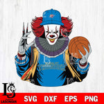 Oklahoma City Thunder Pennywise Horror basketball SVG DXF EPS PNG FILE, NBA File Cut,Halloween Digital Download,Instant Download, Silhouette