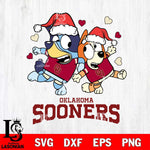 Oklahoma Sooners Bluey Christmas NFL Svg Eps Dxf Png File, Digital Download