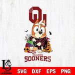 Oklahoma Sooners Bluey Halloween NCAA Svg Eps Dxf Png File, Digital Download, Instant Download
