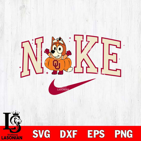 Oklahoma Sooners Bluey Halloween Nike NCAA Svg Eps Dxf Png File, Digital Download, Instant Download