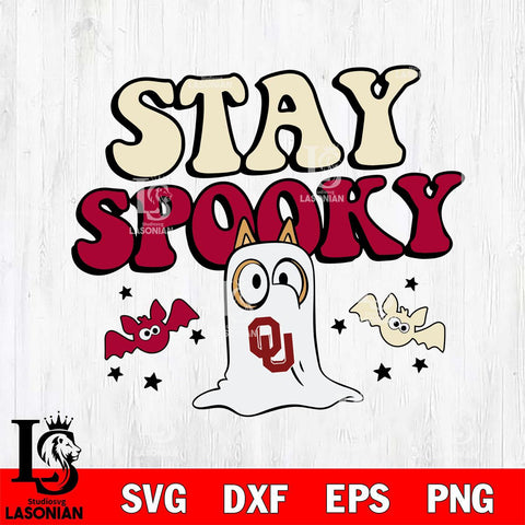 Oklahoma Sooners Bluey Halloween Stay Spooky Svg Eps Dxf Png File, Digital Download, Instant Download