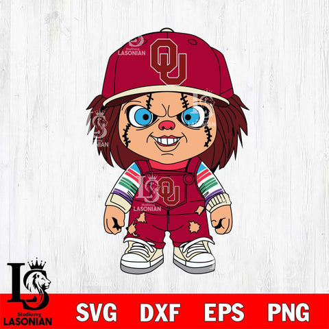 Oklahoma Sooners Chucky Football Horror Halloween Svg Eps Dxf Png File, NCAA svg, Digital Download, Instant Download