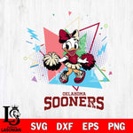 Oklahoma Sooners Cute Daisy Duck Cheerleader SVG DXF EPS PNG FILE, NCAA File Cut,Digital Download,Instant Download
