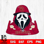 Oklahoma Sooners Horror Character Ghostface Sport Svg Eps Dxf Png File, NCAA svg, Digital Download, Instant Download