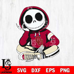 Oklahoma Sooners Jack Skellington halloween Svg Eps Dxf Png File, NCAA svg, Digital Download, Instant Download