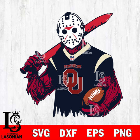 Oklahoma Sooners Jason Voorhees Horror 11 Svg Eps Dxf Png File, NCAA svg, Digital Download, Instant Download