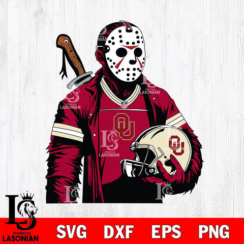 Oklahoma Sooners Jason Voorhees Horror 2 Svg Eps Dxf Png File, NCAA svg, Digital Download, Instant Download