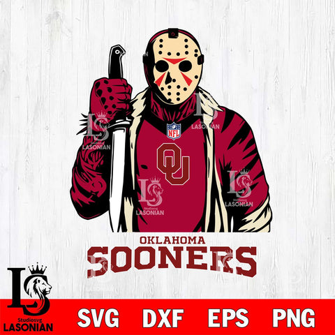 Oklahoma Sooners Jason Voorhees Horror 3 Svg Eps Dxf Png File, NCAA svg, Digital Download, Instant Download