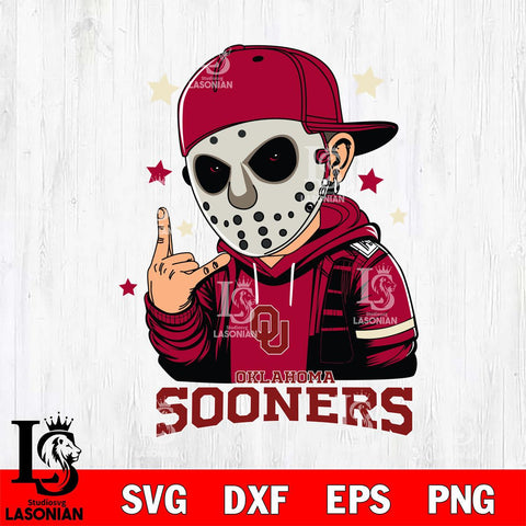 Oklahoma Sooners Jason Voorhees Horror 9 Svg Eps Dxf Png File, NCAA svg, Digital Download, Instant Download
