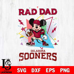 Oklahoma Sooners Mickey Mouse Sport Rad Dad SVG DXF EPS PNG FILE, NCAA File Cut,Digital Download,Instant Download