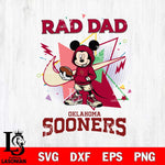 Oklahoma Sooners Mickey Wearing Hoodie Rad Dad SVG DXF EPS PNG FILE, NCAA File Cut,Digital Download,Instant Download