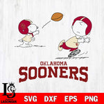 Oklahoma Sooners Peanuts play football SVG DXF EPS PNG FILE,Snoopy File Cut, NCAA Digital Download,Instant Download,Christmas Silhouette