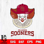 Oklahoma Sooners Pennywise Horror Sport 12 Svg Eps Dxf Png File, Digital Download
