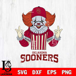 Oklahoma Sooners Pennywise Horror Sport 8 Svg Eps Dxf Png File, Digital Download