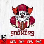Oklahoma Sooners Pennywise Horror Sport 9 Svg Eps Dxf Png File, Digital Download
